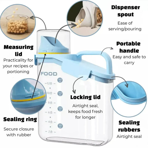 Premium Airtight Jar Kit with Measuring Cup