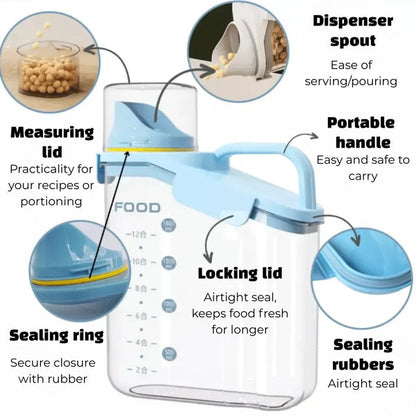 Premium Airtight Jar Kit with Measuring Cup